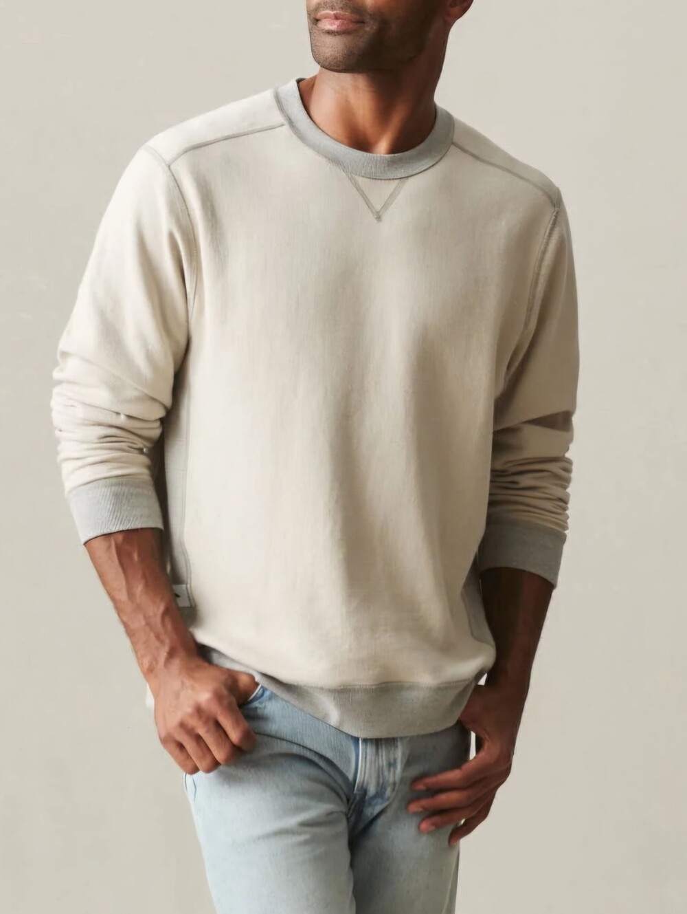 American Giant Men's Large Men's Reversible Long Sleeve Crew NWOT